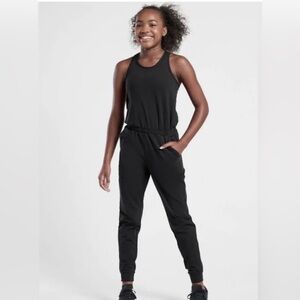 Athleta Girl Hop Skip and a Jumpsuit Size XL/14 Color Black